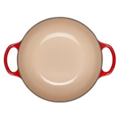 Le Creuset 2.5Qt Signature Cocotte Eiffel Tower Collection | Cerise -Cooking Master rs10251 eiffel rdo cerise inside scr