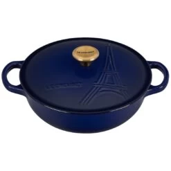Le Creuset 2.5Qt Signature Cocotte Eiffel Tower Collection | Indigo Blue