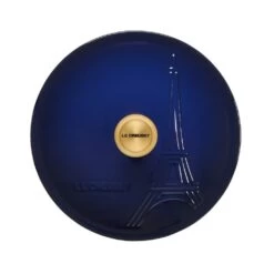 Le Creuset 2.5Qt Signature Cocotte Eiffel Tower Collection | Indigo Blue -Cooking Master rs10257 eiffel rdo indigo lid scr