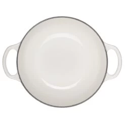 Le Creuset 2.5Qt Signature Cocotte Eiffel Tower Collection | White -Cooking Master rs10261 eiffel rdo white inside lpr