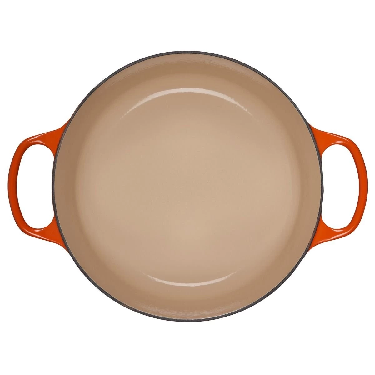 Le Creuset 5.5 Qt. Round Signature Cast Iron Dutch Oven With Stainless Steel Knob | Flame Orange 3 Le Creuset 5.5 Qt. Round Signature Cast Iron Dutch Oven With Stainless Steel Knob | Flame Orange - Image 3