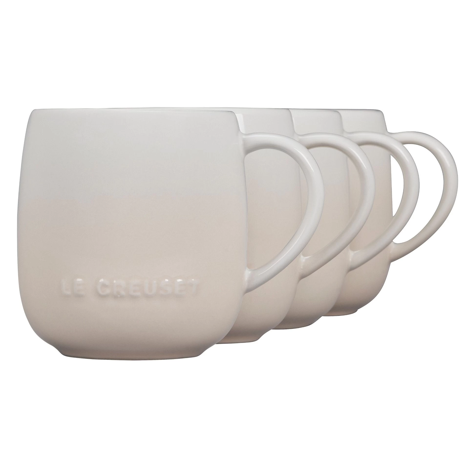 Le Creuset 13oz Heritage Mugs (Set Of 4) | Meringue White 2 Le Creuset 13oz Heritage Mugs (Set Of 4) | Meringue White - Image 2