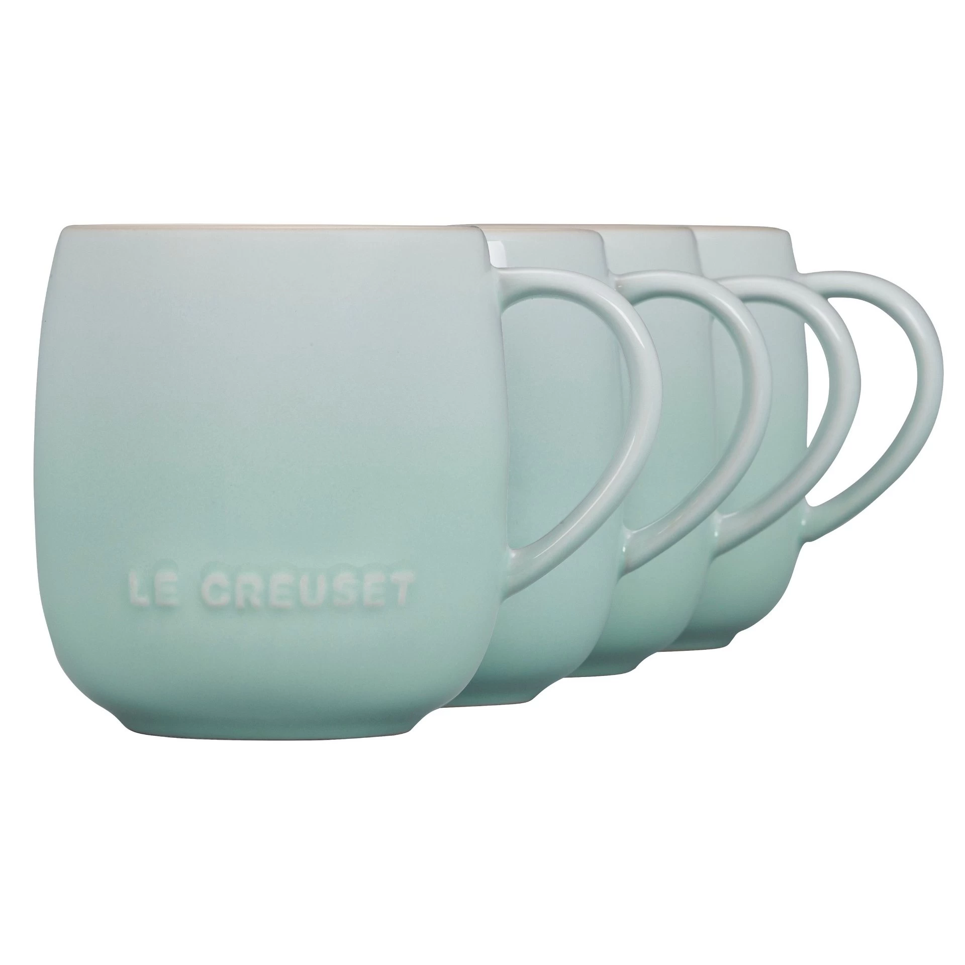 Le Creuset 13oz Heritage Mugs (Set Of 4) | Ice Green 2 Le Creuset 13oz Heritage Mugs (Set Of 4) | Ice Green - Image 2