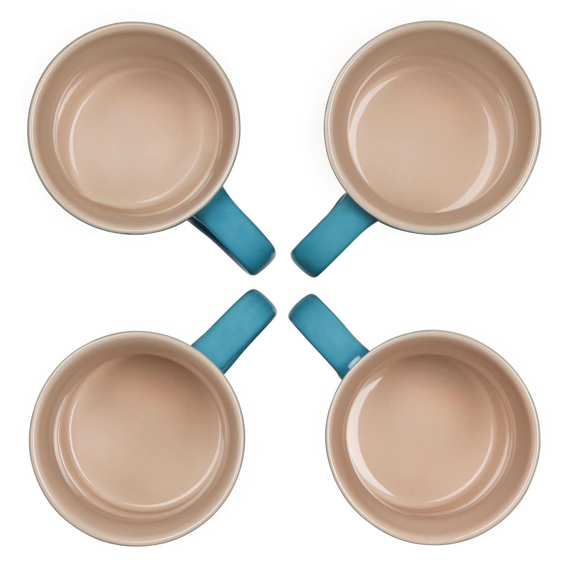 Le Creuset 14oz Mugs (Set Of 4) | Caribbean Blue 3 Le Creuset 14oz Mugs (Set Of 4) | Caribbean Blue - Image 3