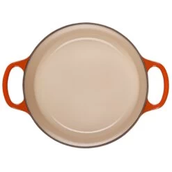 Le Creuset 3.5 Qt. Round Signature Dutch Oven With Stainless Steel Knob | Flame Orange -Cooking Master rs11162 ls2501 222ss inside