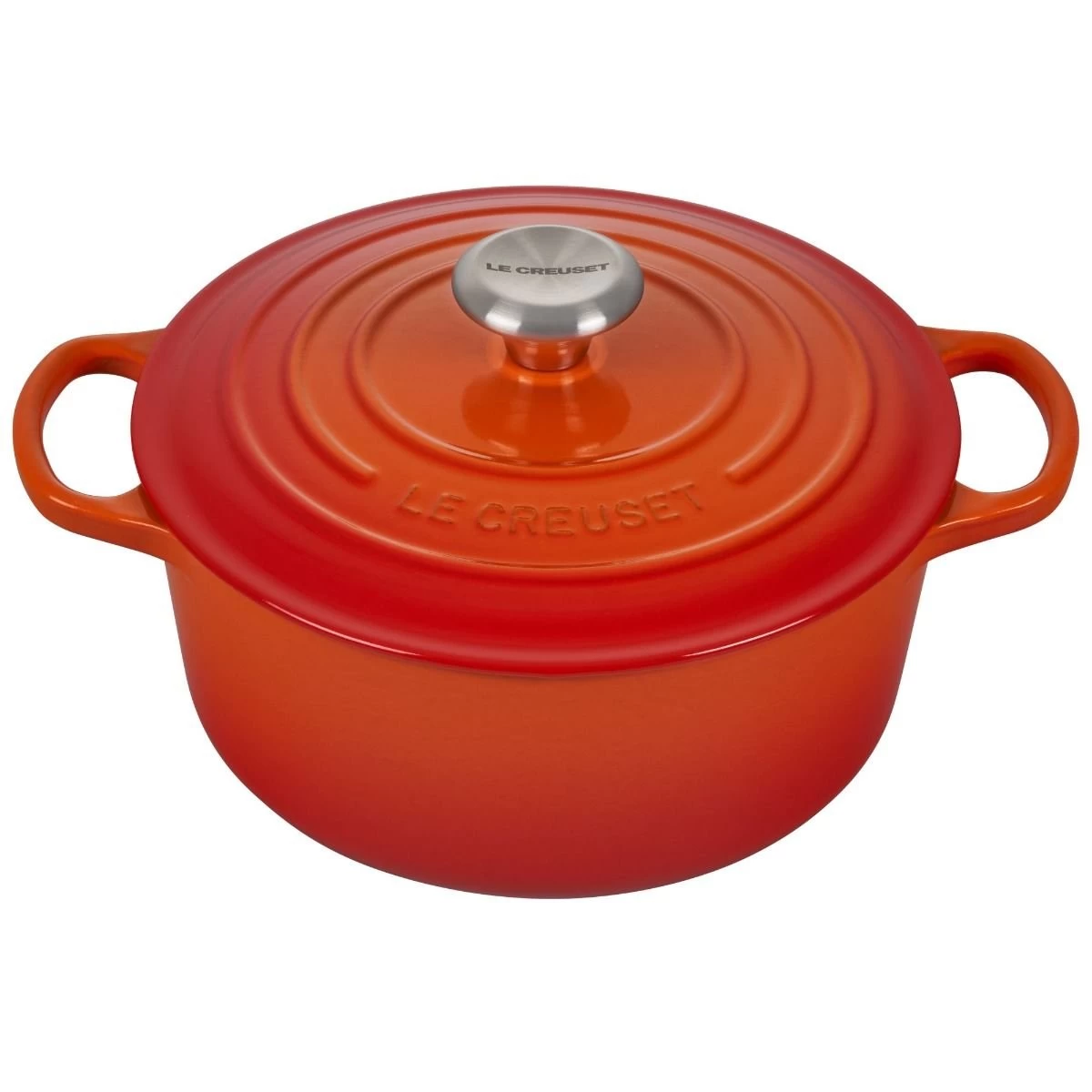 Le Creuset 10-Piece Signature Cookware Set With Stainless Steel Knobs | Flame Orange 2 Le Creuset 10-Piece Signature Cookware Set With Stainless Steel Knobs | Flame Orange - Image 2