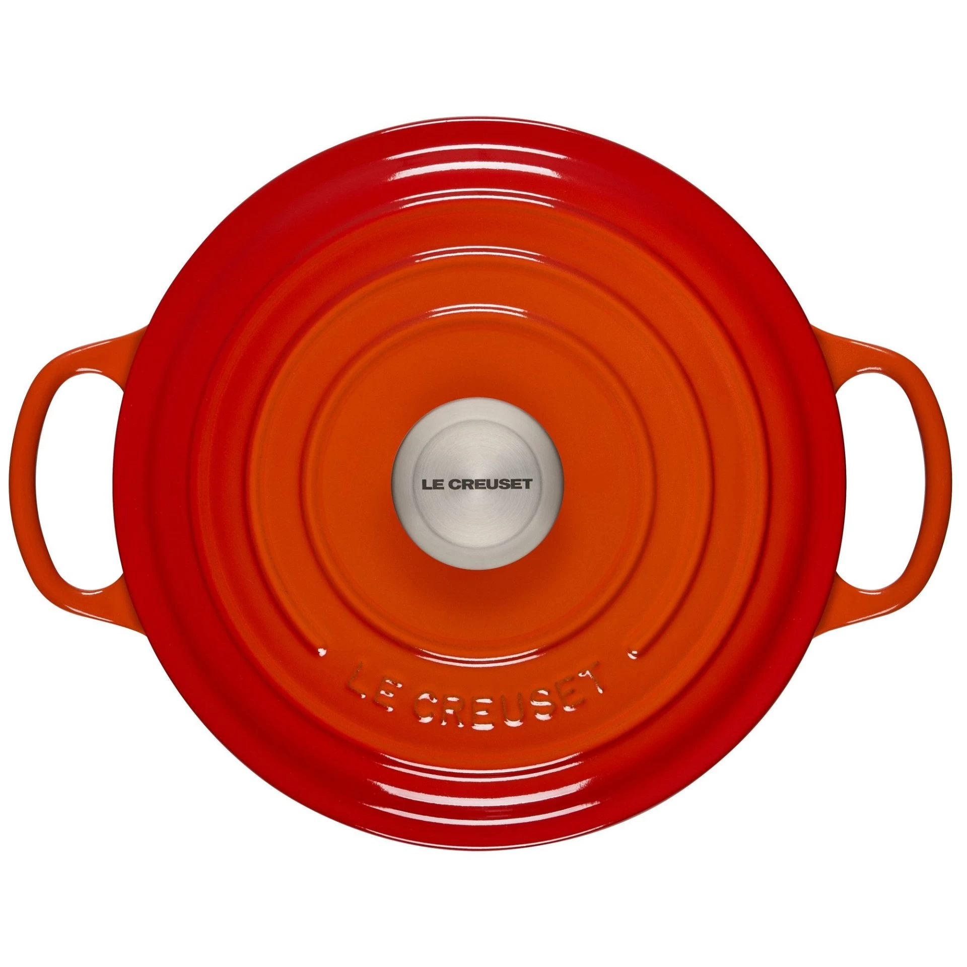 Le Creuset 4.5 Qt. Round Signature Dutch Oven With Stainless Steel Knob | Flame Orange 2 Le Creuset 4.5 Qt. Round Signature Dutch Oven With Stainless Steel Knob | Flame Orange - Image 2