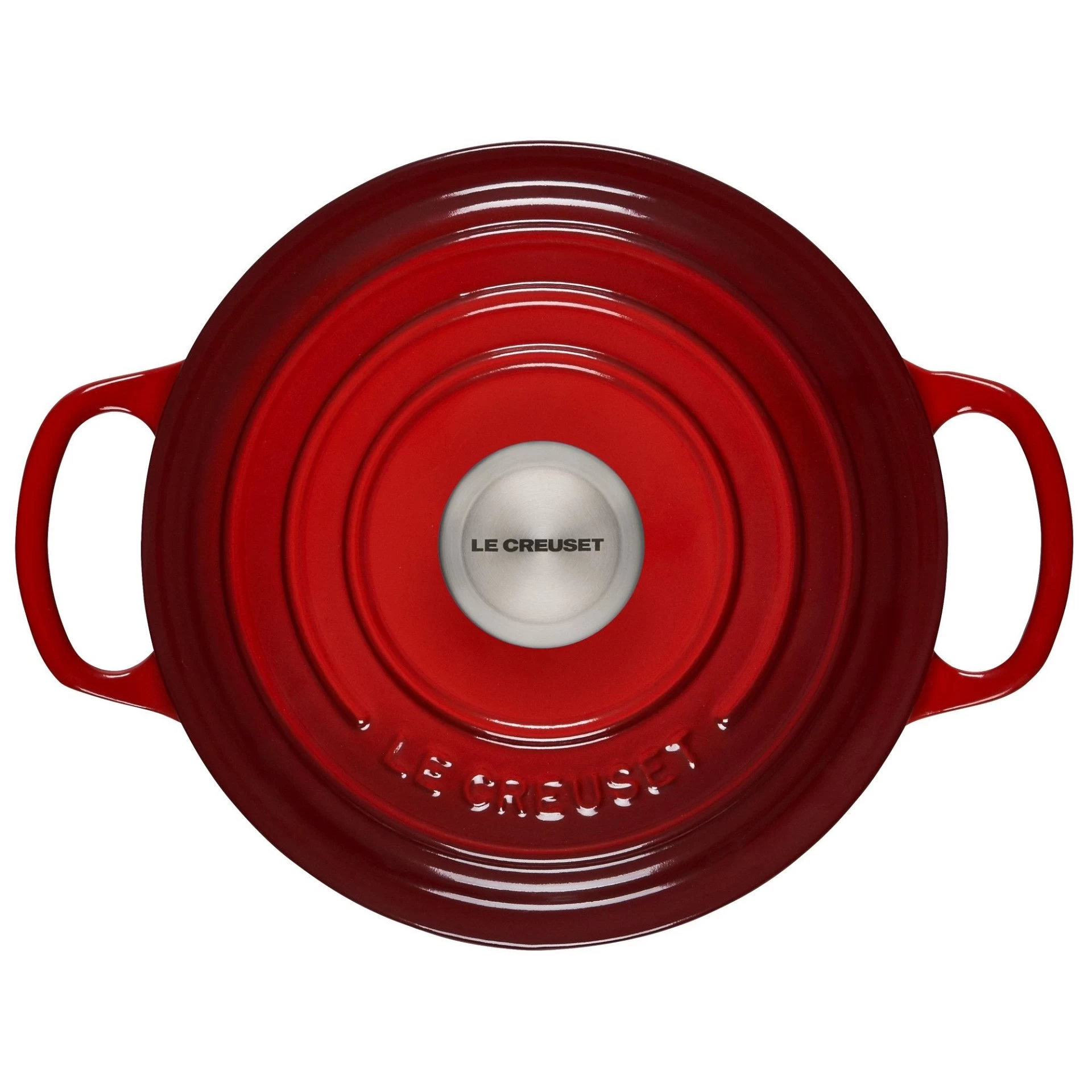 Le Creuset 2 Qt. Round Signature Cast Iron Dutch Oven With Stainless Steel Knob | Cerise/Cherry Red 3 Le Creuset 2 Qt. Round Signature Cast Iron Dutch Oven With Stainless Steel Knob | Cerise/Cherry Red - Image 3