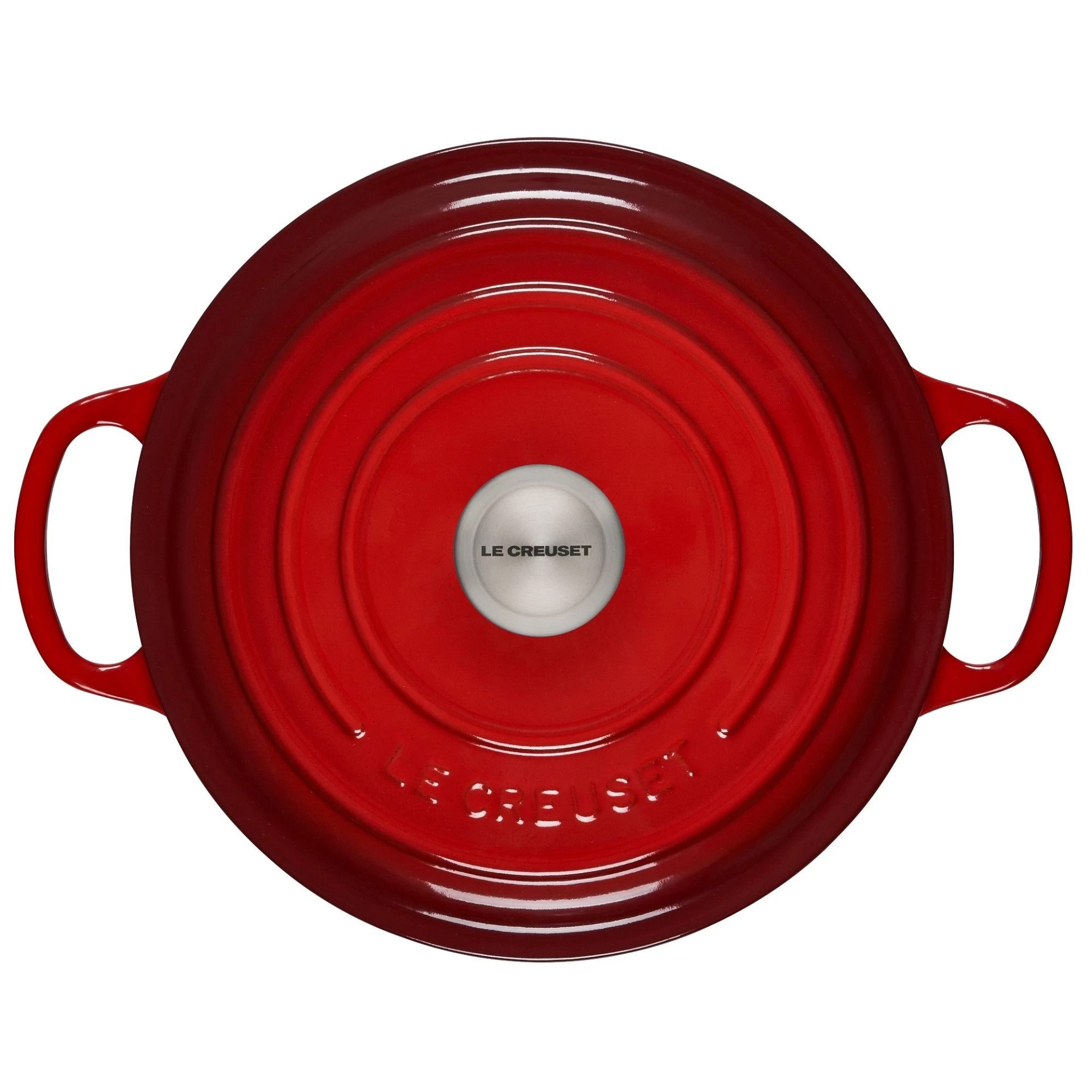 Le Creuset 3.5 Qt. Round Signature Dutch Oven With Stainless Steel Knob | Cerise/Cherry Red 4 Le Creuset 3.5 Qt. Round Signature Dutch Oven With Stainless Steel Knob | Cerise/Cherry Red - Image 4