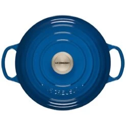 Le Creuset 4.5 Qt. Round Signature Dutch Oven With Stainless Steel Knob | Marseille Blue -Cooking Master rs11205 ls2501 2459ss 3