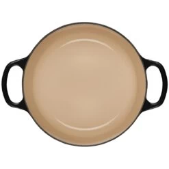 Le Creuset 3.5 Qt. Round Signature Dutch Oven With Stainless Steel Knob | Licorice -Cooking Master rs11438 ls2501 2220ss inside lpr