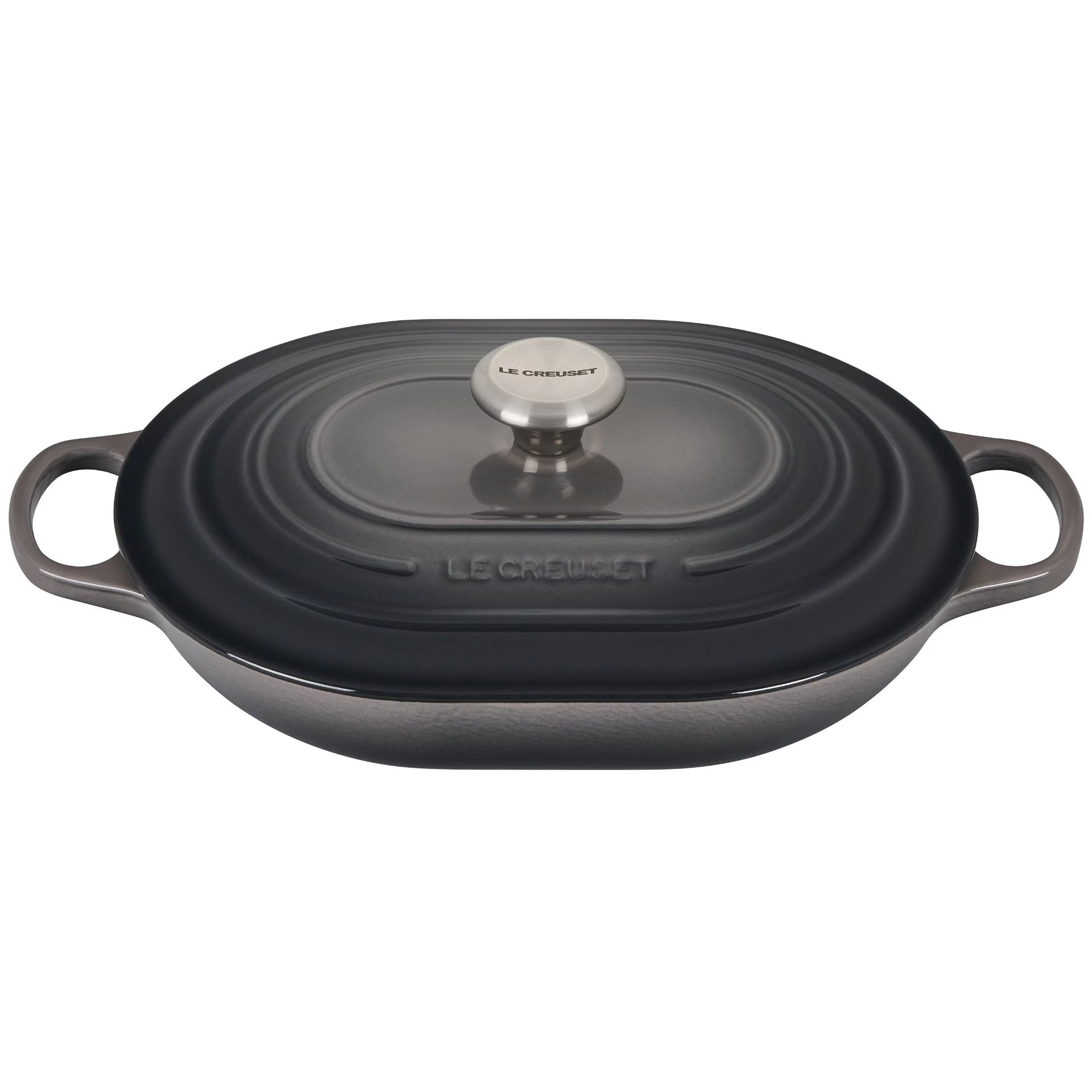 Le Creuset 3.75 Qt. Oval Signature Casserole With Stainless Steel Knob | Oyster Grey