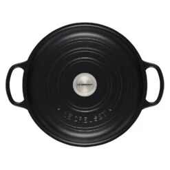 Le Creuset 3.5 Qt. Signature Enameled Cast Iron Braiser With Stainless Steel Knob | Licorice -Cooking Master rs11710 ls2532 3020ss 3 lpr