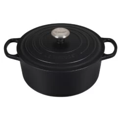 Le Creuset 5.5 Qt. Round Signature Dutch Oven With Stainless Steel Knob | Licorice
