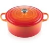 Le Creuset 7.25 Qt. Round Signature Dutch Oven With Stainless Steel Knob | Flame Orange