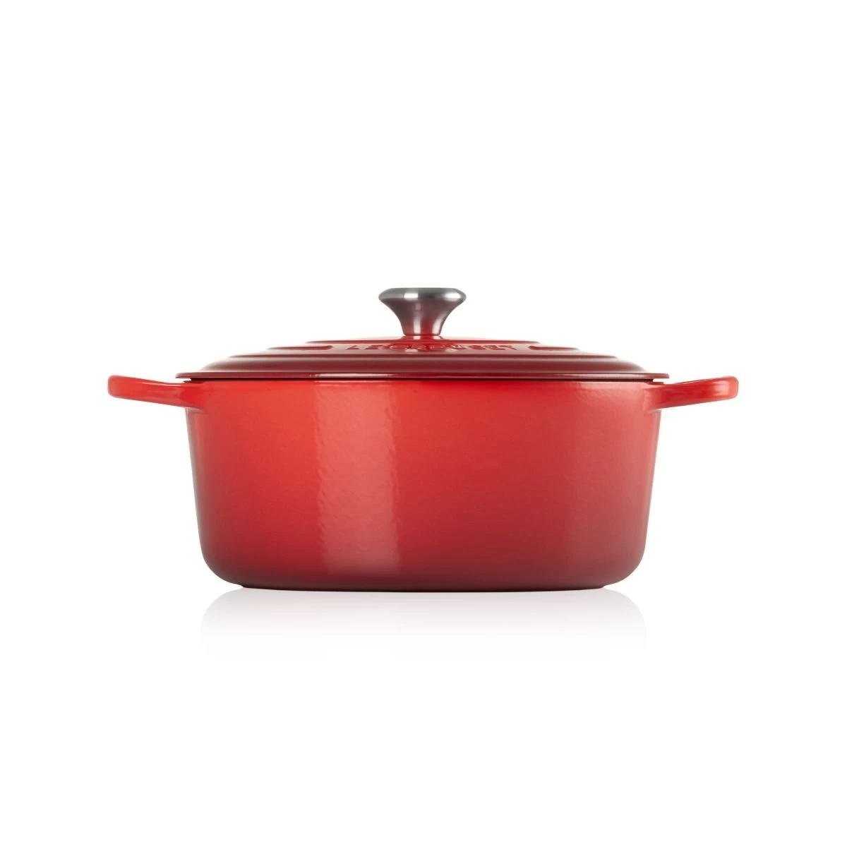 Le Creuset 7.25 Qt. Round Signature Dutch Oven With Stainless Steel Knob | Cerise/Cherry Red 2 Le Creuset 7.25 Qt. Round Signature Dutch Oven With Stainless Steel Knob | Cerise/Cherry Red - Image 2