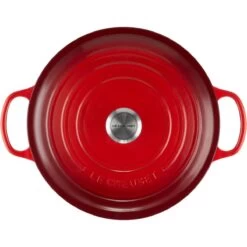 Le Creuset 9 Qt. Round Signature Dutch Oven With Stainless Steel Knob | Cerise/Cherry Red -Cooking Master rs11940 lc 20200311 fr ps os 21177300602430 004s 1