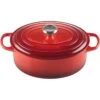 Le Creuset 5 Qt. Oval Signature Dutch Oven With Stainless Steel Knob | Cerise/Cherry Red