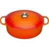 Le Creuset 6.75 Qt. Oval Signature Dutch Oven With Stainless Steel Knob | Flame Orange