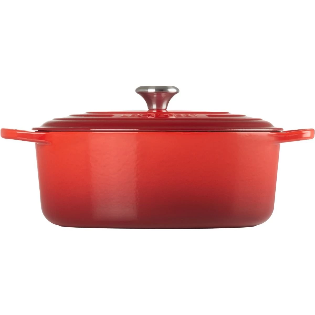 Le Creuset 6.75 Qt. Oval Signature Dutch Oven With Stainless Steel Knob | Cerise/Cherry Red 2 Le Creuset 6.75 Qt. Oval Signature Dutch Oven With Stainless Steel Knob | Cerise/Cherry Red - Image 2