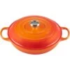 Le Creuset 3.5 Qt. Signature Enameled Cast Iron Braiser With Stainless Steel Knob | Flame Orange