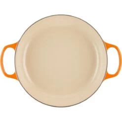 Le Creuset 3.5 Qt. Signature Enameled Cast Iron Braiser With Stainless Steel Knob | Flame Orange -Cooking Master rs11979 lc 20191015 fr ps 00014 s