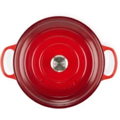 Le Creuset 3.5 Qt. Signature Enameled Cast Iron Braiser With Stainless Steel Knob | Cerise/Cherry Red -Cooking Master rs11981 lc 20191015 fr ps 00015