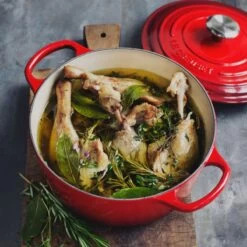 Le Creuset 4.5 Qt. Round Signature Dutch Oven With Stainless Steel Knob | Cerise/Cherry Red -Cooking Master rs12080 lc 20180130 dk ls 00382