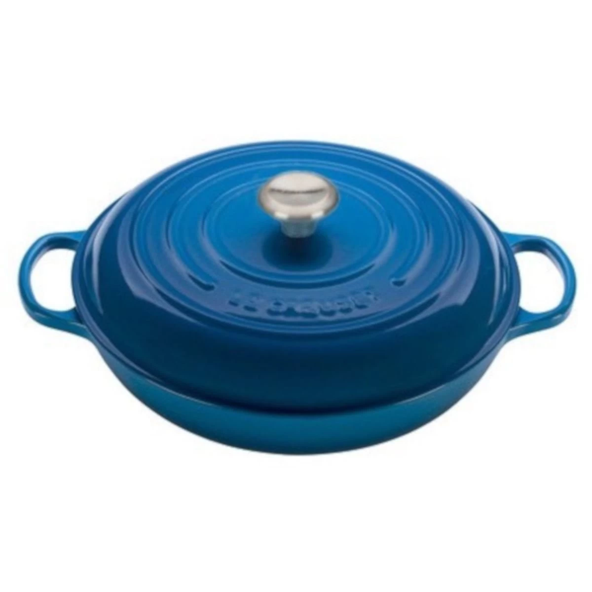 Le Creuset 5 Qt. Signature Enameled Cast Iron Braiser With Stainless Steel Knob | Marseille Blue 1 Le Creuset 5 Qt. Signature Enameled Cast Iron Braiser With Stainless Steel Knob | Marseille Blue