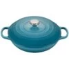 Le Creuset 3.5 Qt. Signature Enameled Cast Iron Braiser With Stainless Steel Knob | Caribbean Blue
