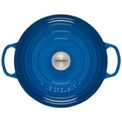 Le Creuset 7.25 Qt. Round Signature Dutch Oven With Stainless Steel Knob | Marseille Blue -Cooking Master rs12404 ls2501 2859 3