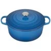 Le Creuset 9 Qt. Round Signature Dutch Oven With Stainless Steel Knob | Marseille Blue