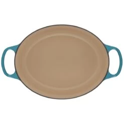Le Creuset 6.75 Qt. Oval Signature Dutch Oven With Stainless Steel Knob | Caribbean Blue -Cooking Master rs12540 ls2502 3117ss 4