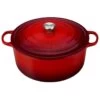 Le Creuset 13.25 Qt. Round Signature Cast Iron Dutch Oven With Stainless Steel Knob | Cerise/Cherry Red