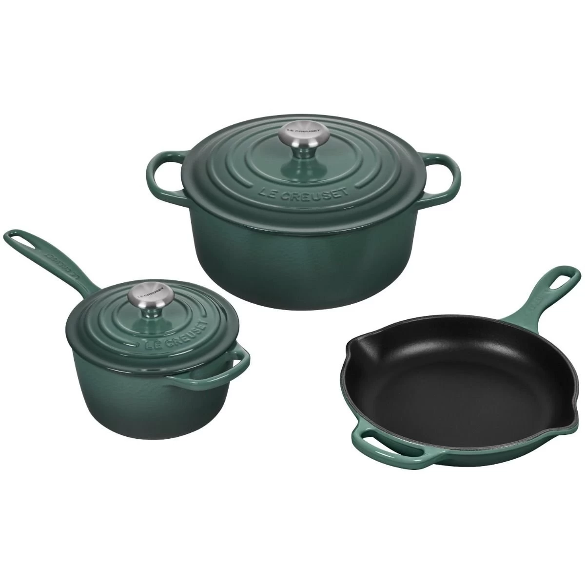 Le Creuset 5-Piece Signature Cookware Set With Stainless Steel Knobs | Artichaut 1 Le Creuset 5-Piece Signature Cookware Set With Stainless Steel Knobs | Artichaut