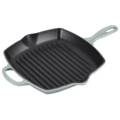 Le Creuset 10.25" Signature Square Grill Skillet | Sea Salt
