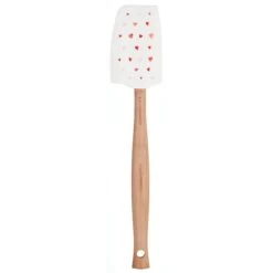 Le Creuset L'Amour Medium Silicone Spatula With Pad Printed Design | White