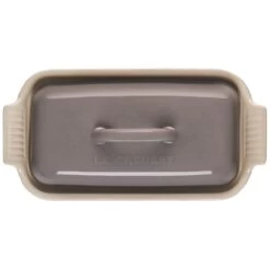 Le Creuset Heritage Butter Dish | Oyster Grey -Cooking Master rs15844 h butterdish oyster 3 lpr