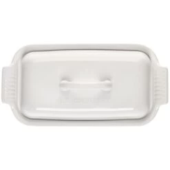 Le Creuset Heritage Butter Dish | White -Cooking Master rs15847 h butterdish white 3 lpr