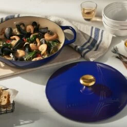 Le Creuset 3.5Qt Signature Braiser Eiffel Tower Collection | Indigo 10 Le Creuset 3.5Qt Signature Braiser Eiffel Tower Collection | Indigo -Cooking Master rs16310 le creuset eiffeltowerindigobraiser recipe ret lpr