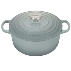 Le Creuset 4.5 Qt. Round Signature Dutch Oven With Stainless Steel Knob | Sea Salt