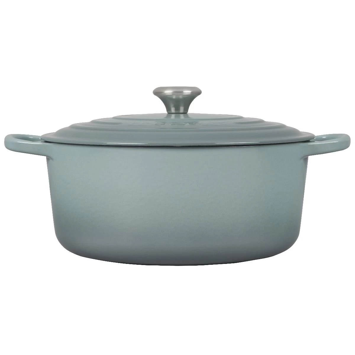 Le Creuset 9 Qt. Round Signature Dutch Oven With Stainless Steel Knob | Sea Salt 2 Le Creuset 9 Qt. Round Signature Dutch Oven With Stainless Steel Knob | Sea Salt - Image 2