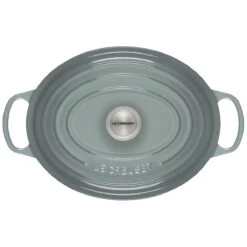 Le Creuset 6.75 Qt. Oval Signature Dutch Oven With Stainless Steel Knob | Sea Salt -Cooking Master rs17073 ls2502 31717ss 3