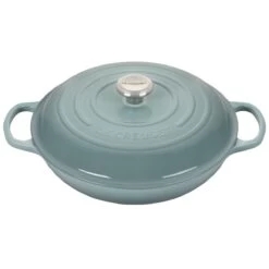 Le Creuset 3.5 Qt. Signature Enameled Cast Iron Braiser With Stainless Steel Knob | Sea Salt
