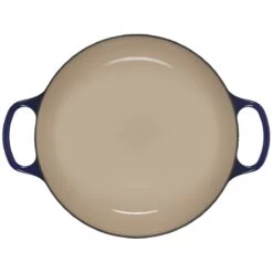 Le Creuset Olive Branch Collection 3.5 Qt. Signature Braiser | Indigo Blue -Cooking Master rs17123 ls2532 3078ob 4