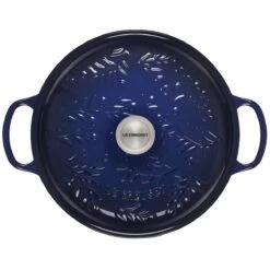 Le Creuset Olive Branch Collection 3.5 Qt. Signature Braiser | Indigo Blue -Cooking Master rs17124 ls2532 3078ob 3