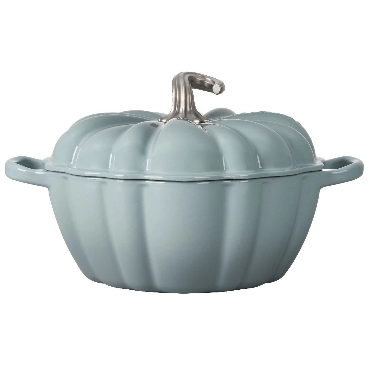 Le Creuset 4 Qt. Pumpkin Cocotte | Sea Salt 2 Le Creuset 4 Qt. Pumpkin Cocotte | Sea Salt - Image 2