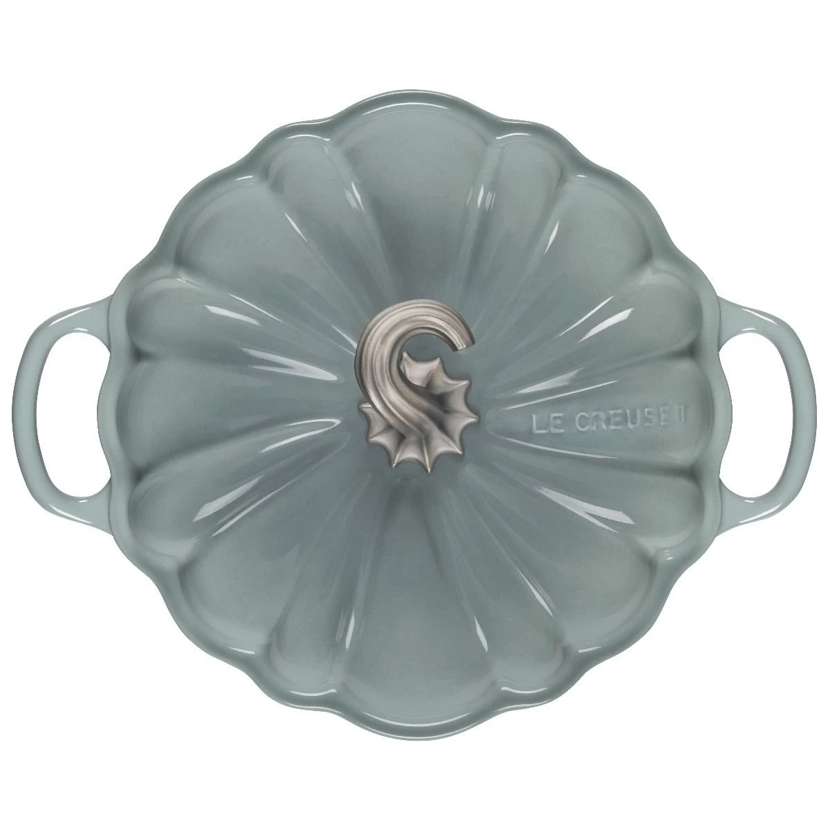 Le Creuset 4 Qt. Pumpkin Cocotte | Sea Salt 4 Le Creuset 4 Qt. Pumpkin Cocotte | Sea Salt - Image 4