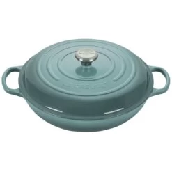Le Creuset 5 Qt. Signature Enameled Cast Iron Braiser With Stainless Steel Knob | Sea Salt