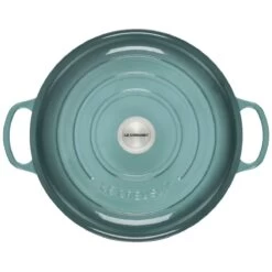 Le Creuset 5 Qt. Signature Enameled Cast Iron Braiser With Stainless Steel Knob | Sea Salt -Cooking Master rs17356 rs12503 ls2532 32717ss 3p lpr